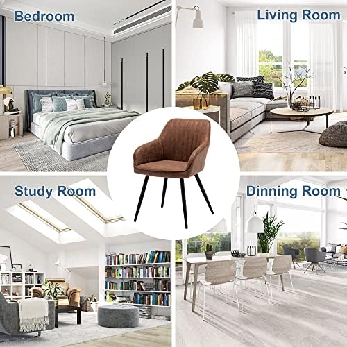 annjoe Faux Leather Accent Arm Chairs for Living Room Leisures/ Upholstered C...