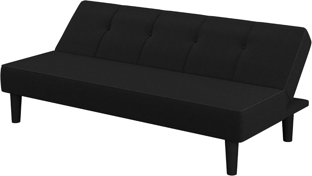Serta Futon Twin Sofa Bed, Smaller, Black