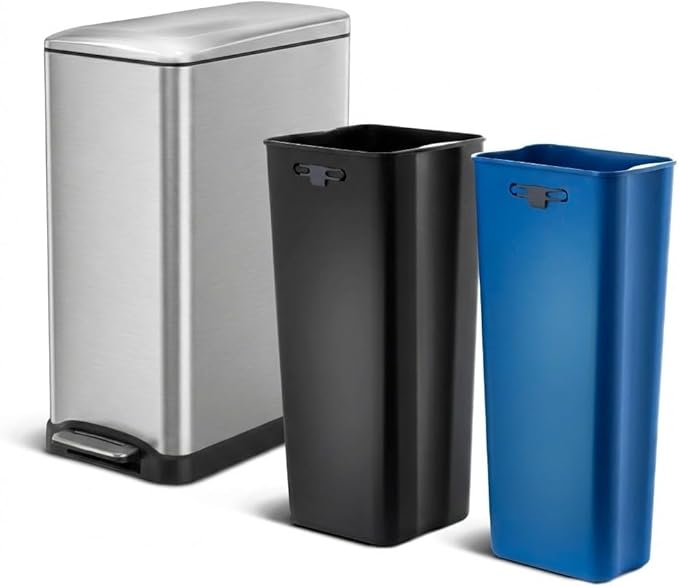 Home Zone Living 13 Gallon Slim Kitchen Trash Can