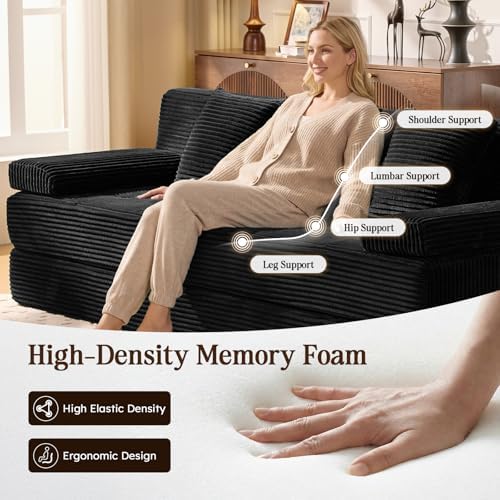 78.7IN Convertible Folding Sofa Bed, 3 Seater Sleeper Sofa Couch