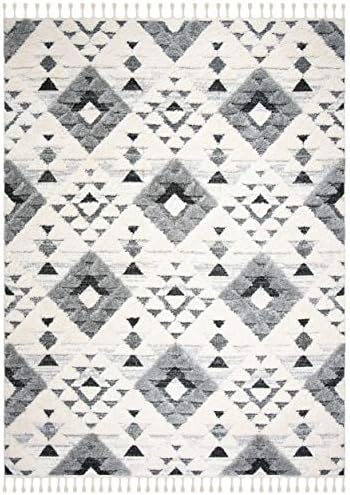 SAFAVIEH Area Rug 9x12 - Moroccan Tassel Shag Collection - Large - Ivory &...