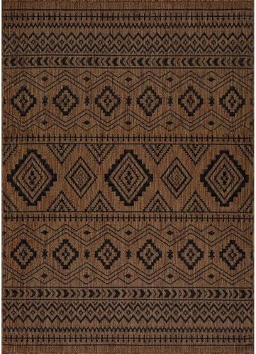 Beverly Rug Waikiki Boho Indoor Outdoor Rug 5x7, Washable Outside Carpet for ...
