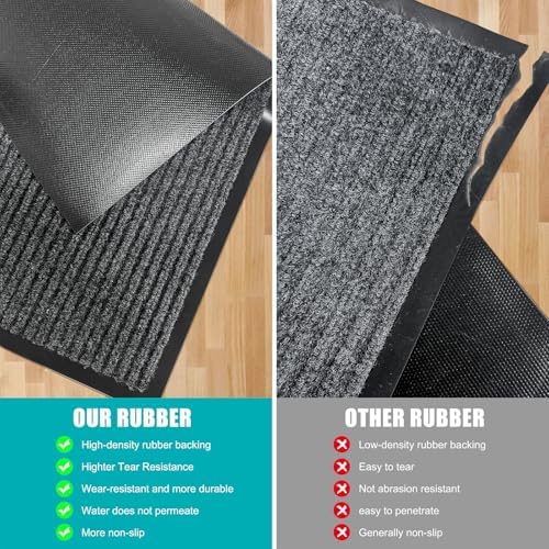 Azadx 3'x4' Front Door Mat Heavy Duty Indoor Outdoor Door Mat Non-Slip