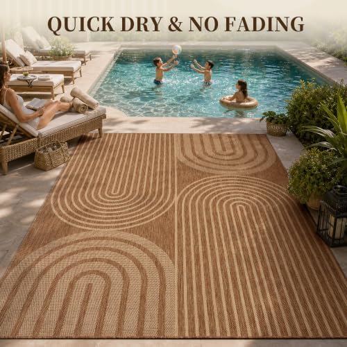 PADOOR-Outdoor Rug-Patio Rug 9x12 ft Polypropylene Indoor Outdoor Rugs Outdoo...