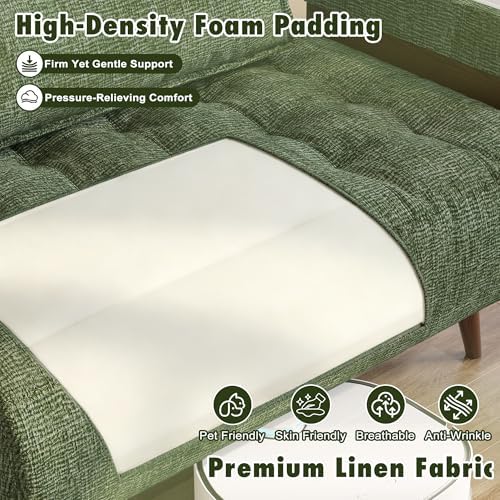 JASIWAY 37" Mid-Century Convertible Sofa Chair Bed Sleeper for Adult, Futon