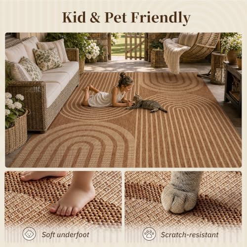 PADOOR-Outdoor Rug-Patio Rug 9x12 ft Polypropylene Indoor Outdoor Rugs Outdoo...