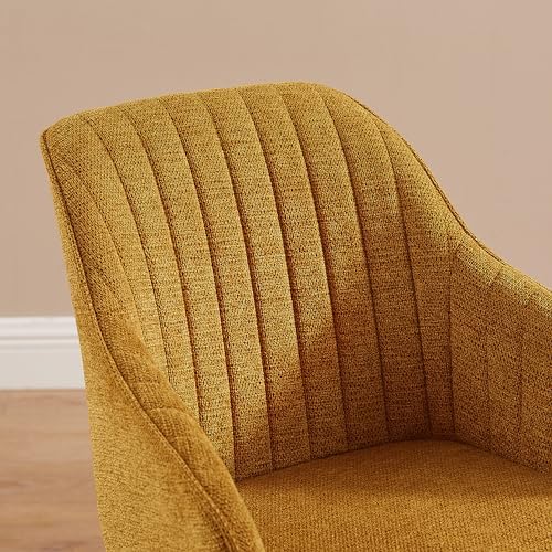 Zouron Mid Century Modern Accent Chair with Wooden Legs, Upholstered Swivel C...