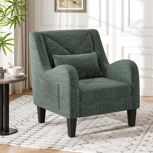Maupvit Chenille Accent Chair for Living Room Bedroom Chair Comfy Reading Cha...