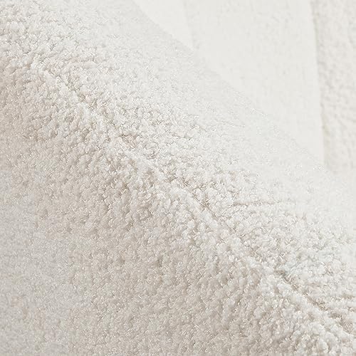 Yaheetech Barrel Accent Chair, Modern Cozy Vanity Chair, Ivory