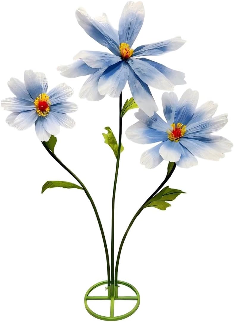Giant Fake Artificial Flowers Decoracion Set - 5.9 Ft Adjustable Waterproof 3...
