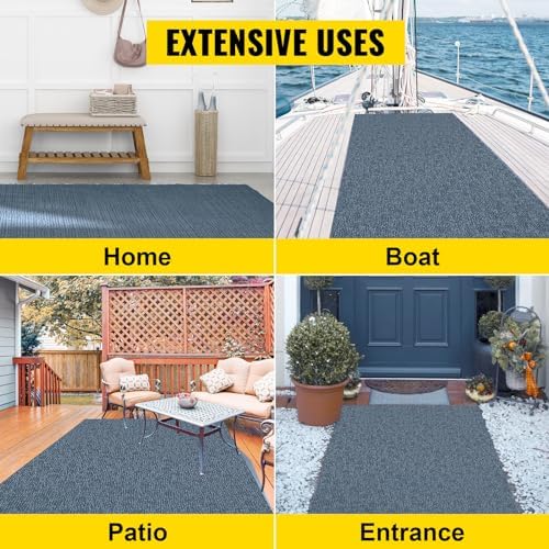 Happybuy 6 ft x 13 ft Gray Marine Boat Carpet, Indoor Outdoor Carpet