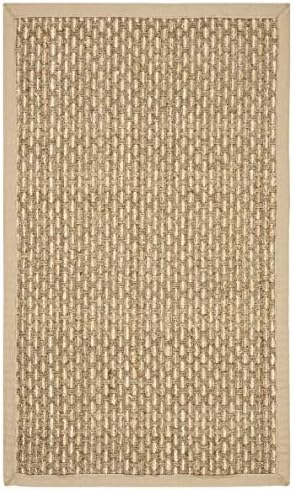 SAFAVIEH Area Rug 3x5 - Natural Fiber Collection - Natural & Beige, Seagr...