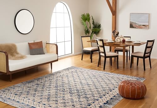 SAFAVIEH Brentwood Collection Area Rug - 9' x 12', Light Grey & B...