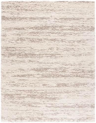 SAFAVIEH Hudson Shag Rug 10x14, Plush Modern X-Large Ivory & Beige SGH206B