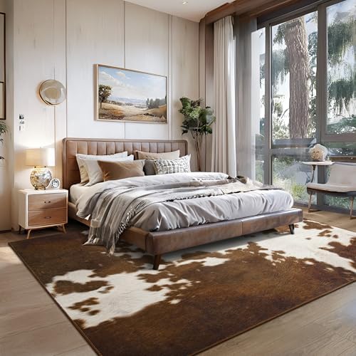Foxmas 4x6 Cow Print Washable Rug