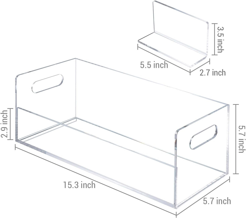 MyGift 2 Pcs Clear Acrylic CD Holder Racks, Stackable CD Storage Box, Music D...
