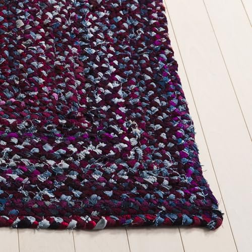 SAFAVIEH Braided Area Rug 8x10, Large Purple & Blue BRD210V