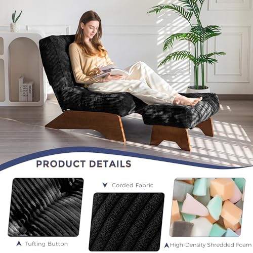 MAXYOYO Accent Chair with Ottoman, Lounge Chair with Adjustable Backrest