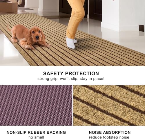 4Ft x 8Ft Outdoor Runner Rug Non Slip Carpet Runner Rubber Backing
