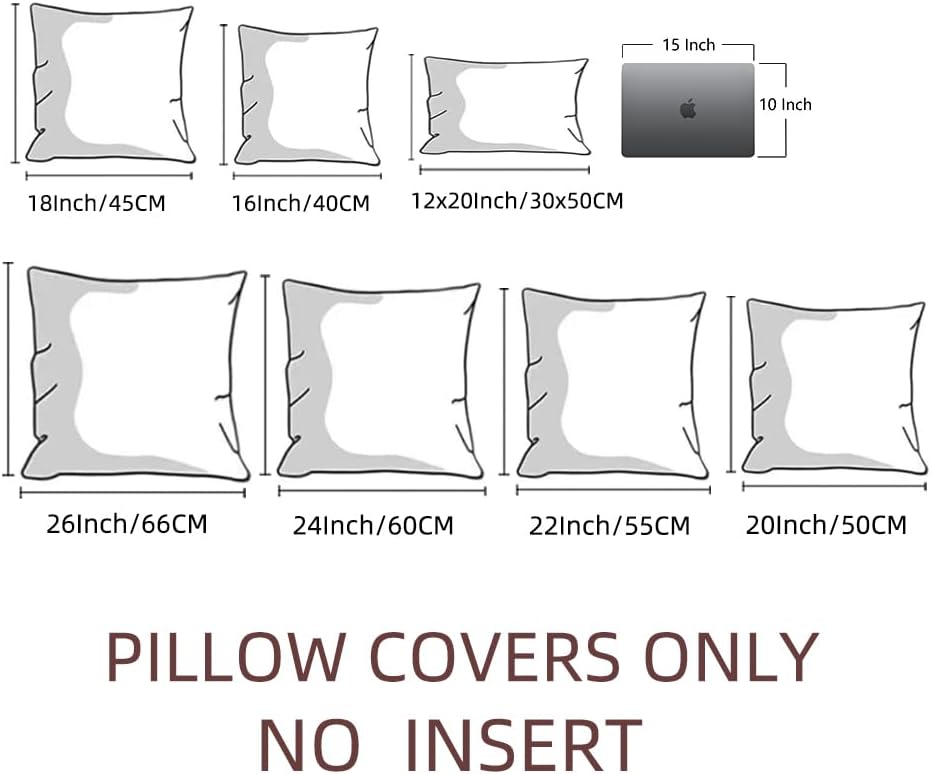 Fancy Homi 4 Packs Decorative Throw Pillow Covers for Living Room Couch Bed, ...