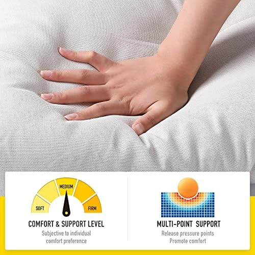 SUNROX LokGrip Non Slip Tufted Memory Foam Bench Cushion, FadeShield Water Re...