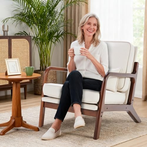 DUMOS Mid Century Accent Chairs Set of 2, 16'' Seat Height Lounge Chair