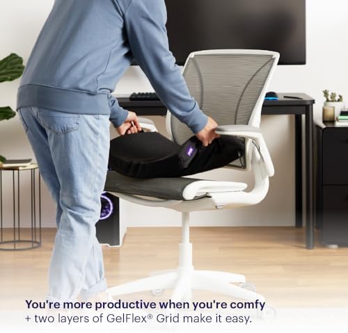 Purple Double Seat Cushion, Two-Sided Soft and Firm 2 Inch Gel Seat Cushion