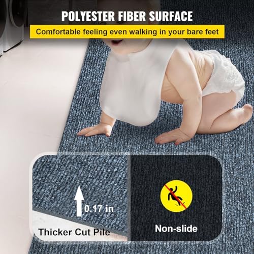 Happybuy 6 ft x 39 ft Grey Marine Carpet for Boats Waterproof - 0.18" Th...