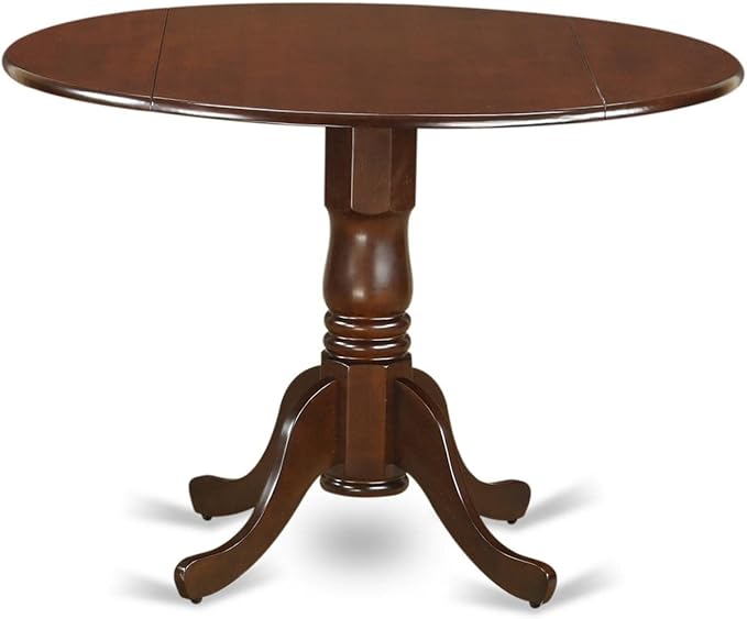 East West Furniture DLAB3-MAH-72 3 Piece Kitchen Table Set Contains a Round D...