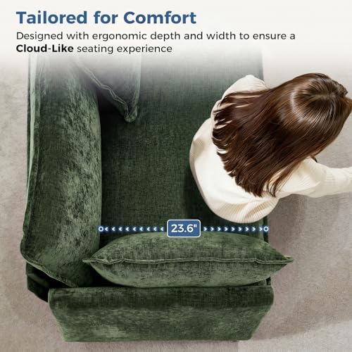 Redlife 42.5" Single Sofa Chair, Chenille Upholstered Accent Chair