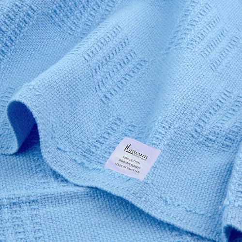Linteum Textile Hospital Thermal SNAGLESS Spread Blanket, 100% Cotton (74x100...