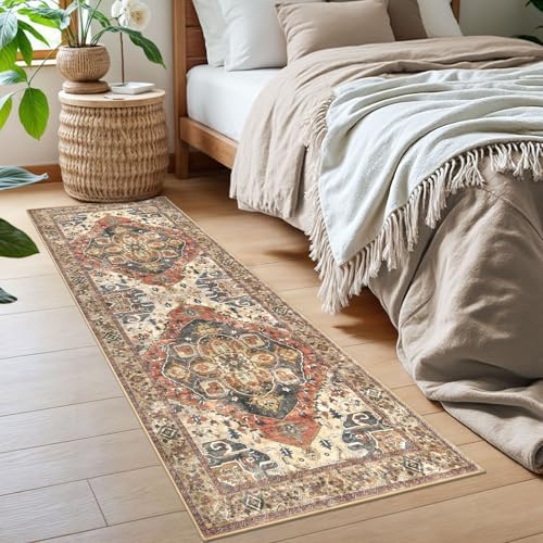 SIILOOM 2x6 Washable Runner Rug, Non Slip Soft Area Rug for Hallway Kitchen