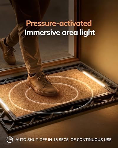 Anji Mountain BriteStep LED Doormat, 38x26.5in Pressure Activated Welcome Mat...