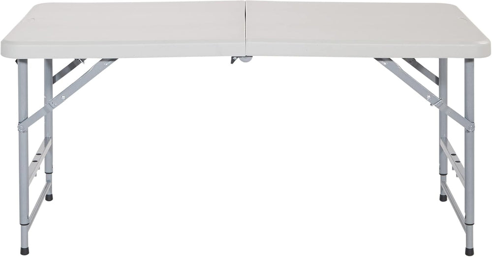 Office Star Resin Multipurpose Rectangle Table, 4-Feet Long, Height Adjustabl...