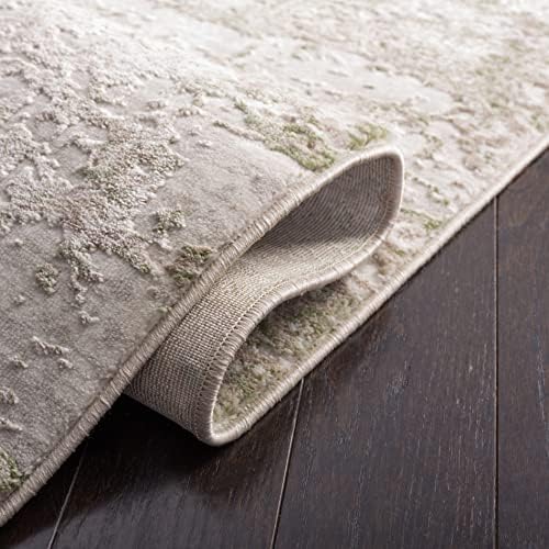 SAFAVIEH Meadow Collection Area Rug - 6' x 9', Beige & Sage, Mode...