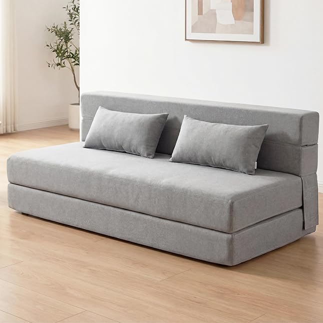 SUYOLS Folding Sofa Bed, 4 in 1 Foldable Mattress Sleeper Chair