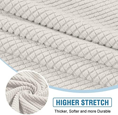 H.VERSAILTEX Sectional Couch Covers 3 Pieces Sofa Seat Cushion Covers L Shape...