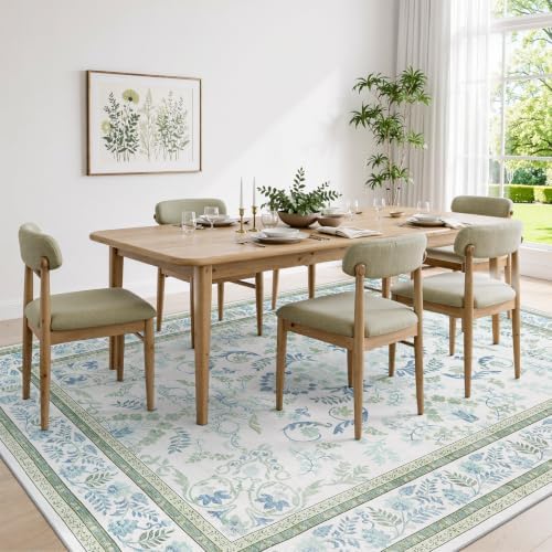 DCX Blue and Green Washable 9x12 Area Rug
