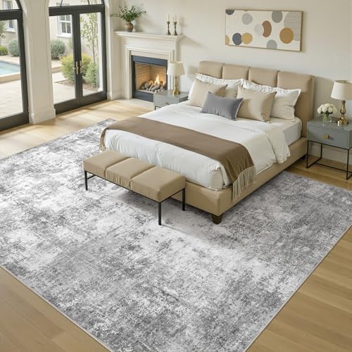 10x14 Area Rugs for Living Room, Washable 10x14 Rug Large Low Pile