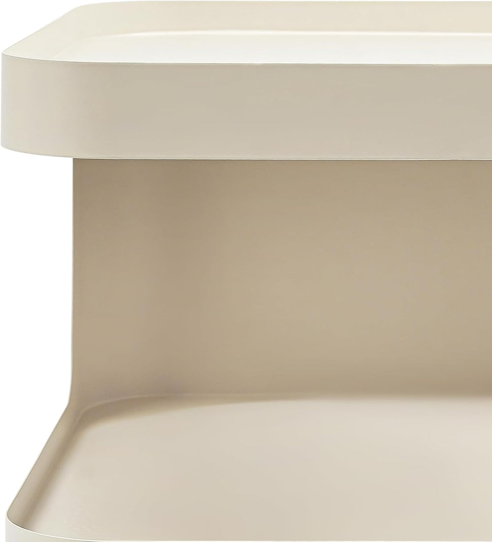 Modern Metal Side Table with Storage - No Assembly Small End Table & Nigh...