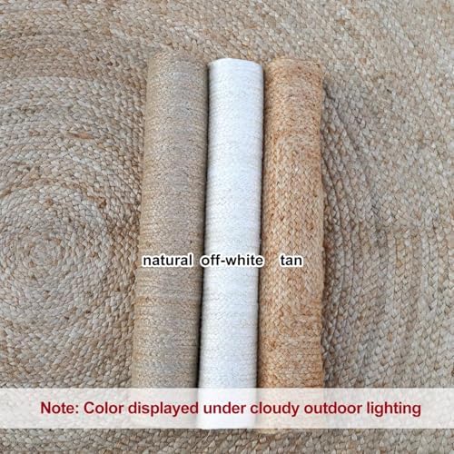 Shatex Jute Rug 6x9ft, Large Chunky Farmhouse Area Rug, Handcrafted Braided R...