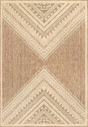 nuLOOM Landry Brown Geometric Indoor/Outdoor Area Rug, 8' x 10'