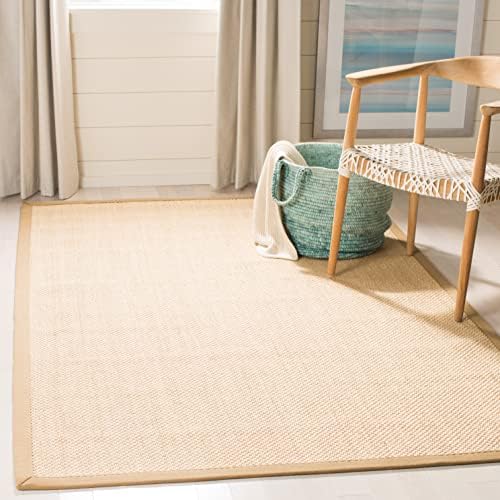 SAFAVIEH Area Rug 5x8 - Natural Fiber Collection - Maize & Linen Color, S...