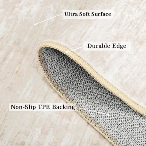 RUGSREAL Living Room Area Rug 9x12 Machine Washable Rug Non-Slip Stain Resist...