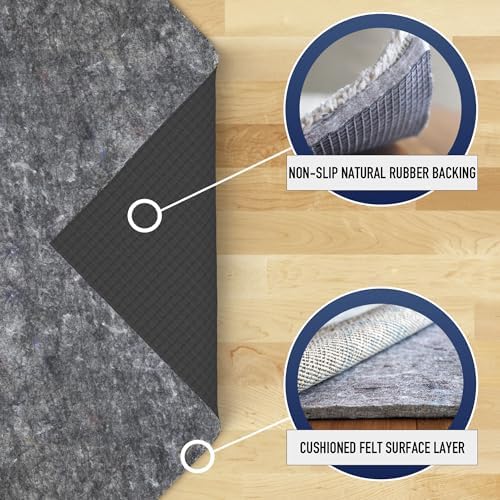 RUGPADUSA - Superior-Lock - 3'x5' - 1/4" Thick - Felt + Rubber -...