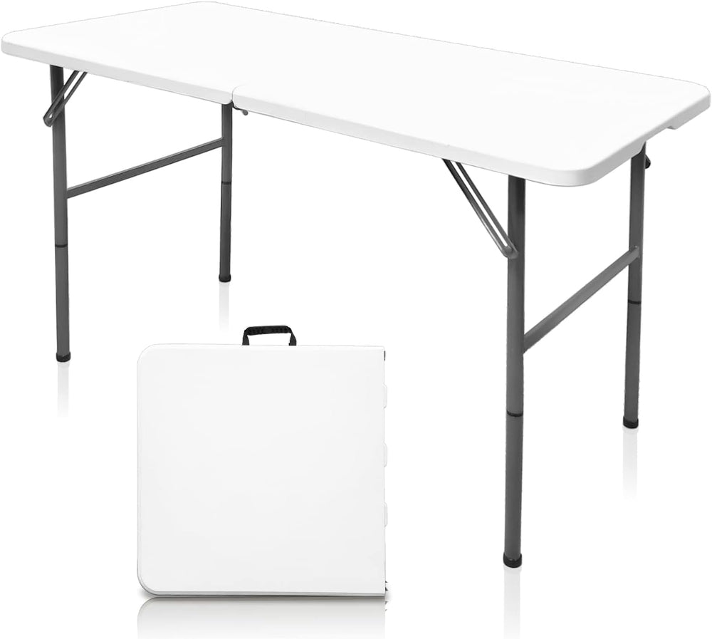 Gocamptoo Folding Table,4ft Indoor Outdoor Heavy Duty Portable Folding Square...