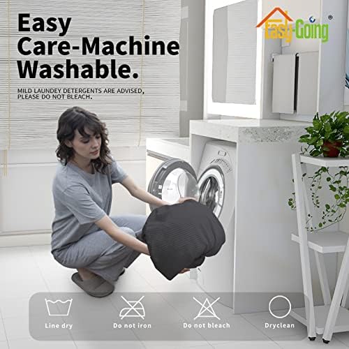 Easy-Going 2 Pieces Stretch Oversized Chair Couch Cover Sofa Cover for Dogs S...