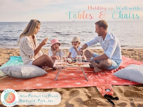 WEKAPO Beach Blanket Waterproof Sandproof Oversized Extra Large Sand Free | B...