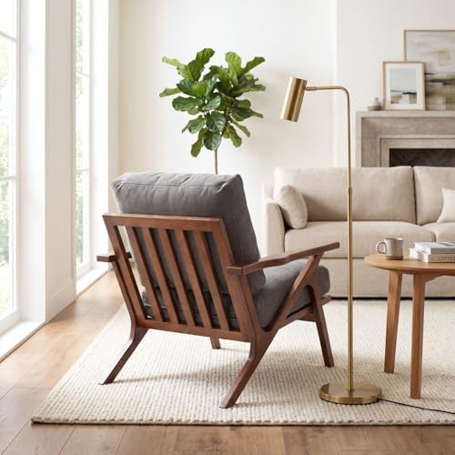 chairus Mid-Century Modern Accent Chair, Comfy Upholstered Lounge Armchair wi...