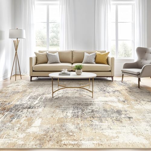 LOONGRUG 8x10 Area Rugs Washable Large Neutral Modern Living Room Rug